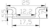 Slim Recessed Mount LED Channel Track (8FT)