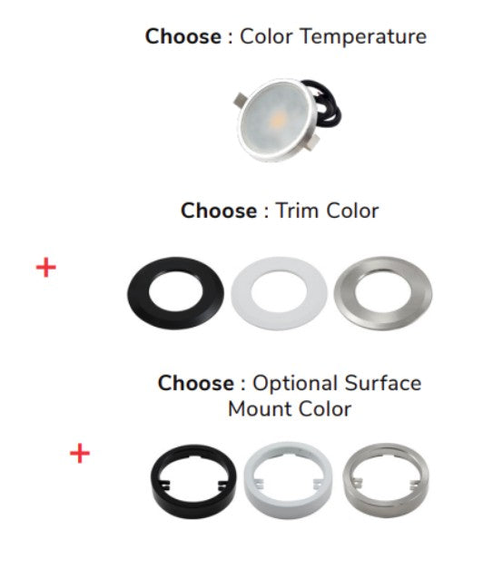 Lumenstar RD10, 2.75" Round LED Puck Light – 12V, 4W, 3000K, Trim Sold Separately