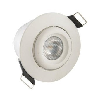 2" Round Recessed Gimbal Puck Light, 12V, 3 Watt, 3000K, White
