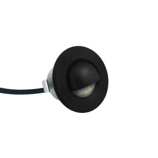 Lumenstar Black Scoop Trim for RD12 1 9/16" Round Puck Light – Recessed Installation