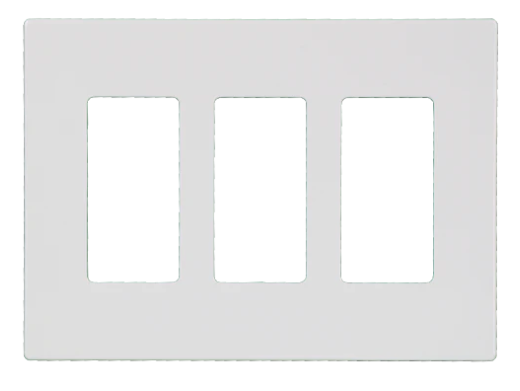 Kora 3-Gang Screwless Wall Plate, White