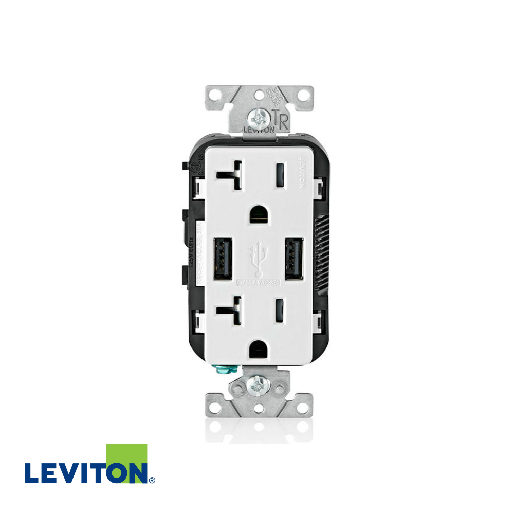 Leviton 20 Amp Dual USB Charging Receptacle