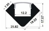 Corner Surface Mount LED Channel Track (8FT)
