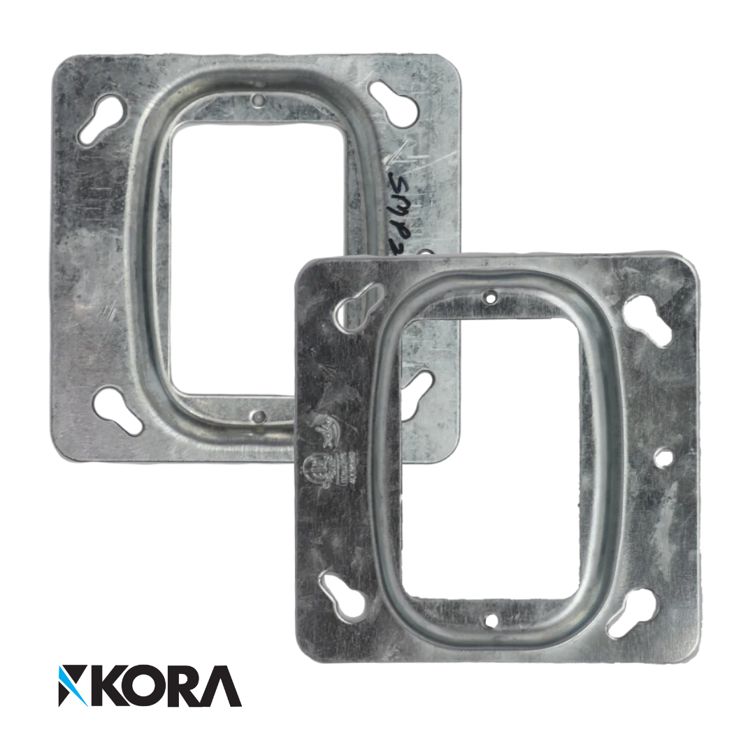 4'' Square Raised Cover <br>1/2'' Deep, One Device