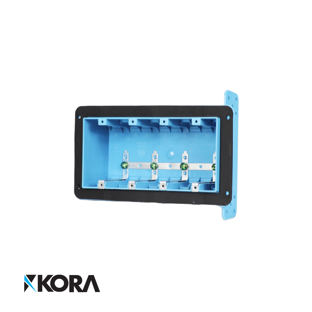 Kora 4-Gang Plastic Box with Gasket