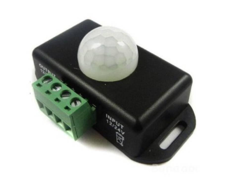 PIR Motion Sensor with Adjustable Timer (1–10 Min), 12/24V