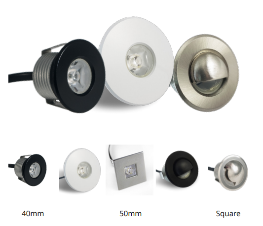 Lumenstar RD12, 1-9/16" Round Puck Light, 12V, 1 Watt, 3000K, Trim Sold Separately