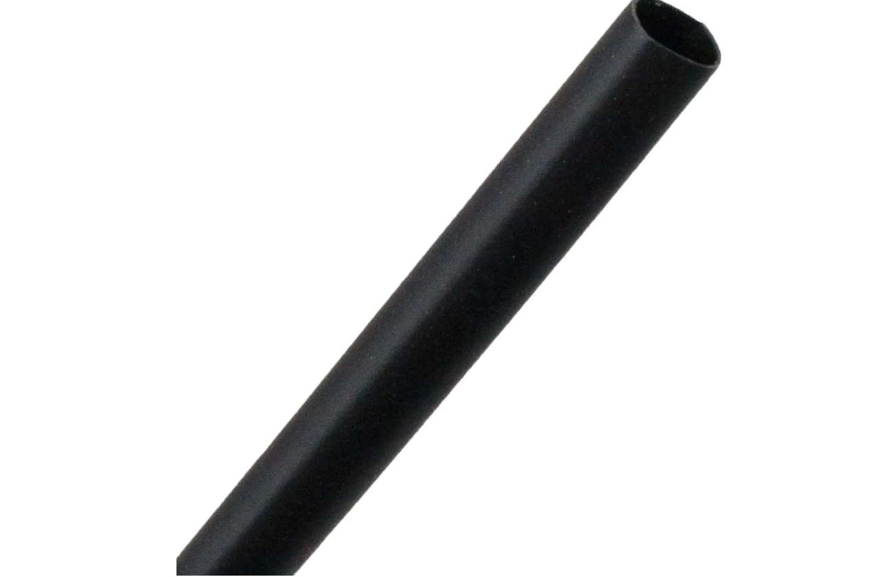 Thin Wall Heat Shrink, 0.125" expanded, black, 4'/pc