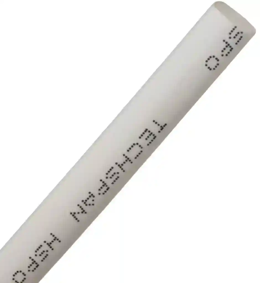 Thin Wall Heat Shrink, 0.125" expanded, white, 4'/pc