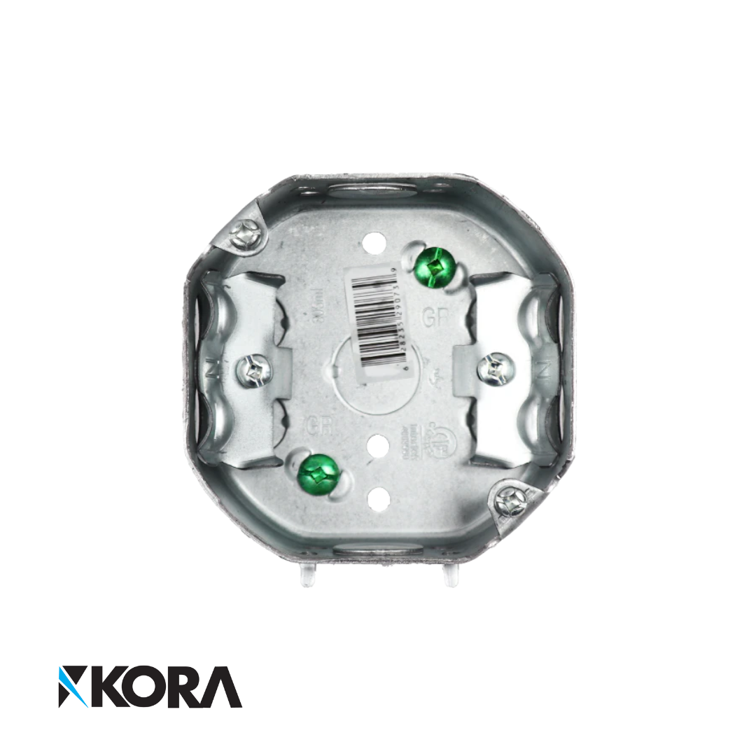 Octagon Metal Box w/ Clamp 3.5''x 3.5''x 1 1/2