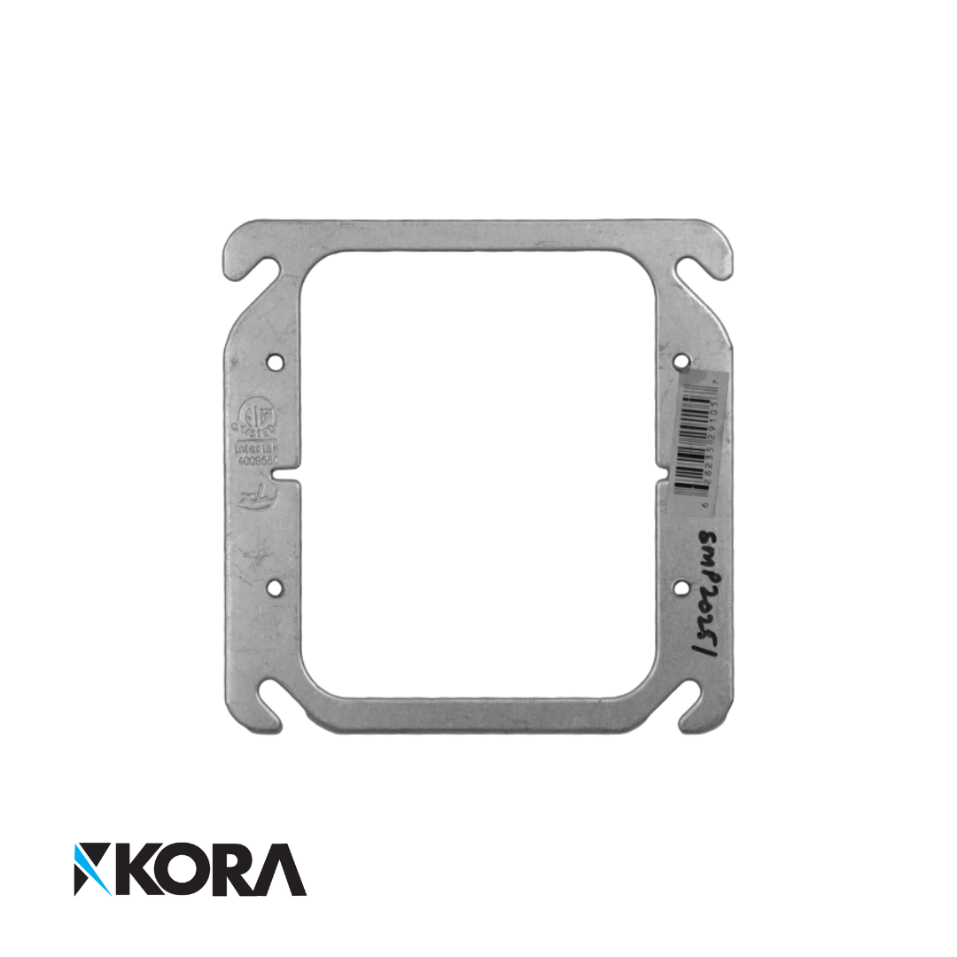 4'' Square Flat Cover Plate <br>Two Device