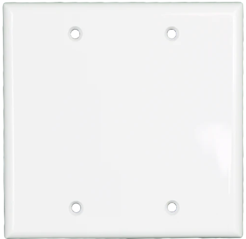 Double Gang Blank Wall Cover Plate