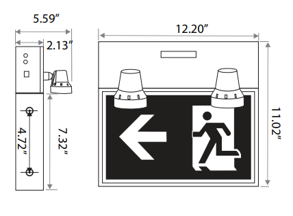 Steel Running Man Sign