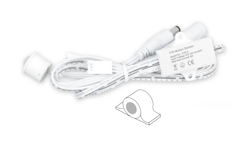 Recessed PIR Motion Sensor, 12-24V