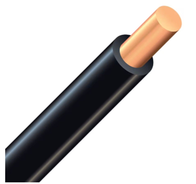 #12 T90 Solid Copper, 600V, Black (300M)